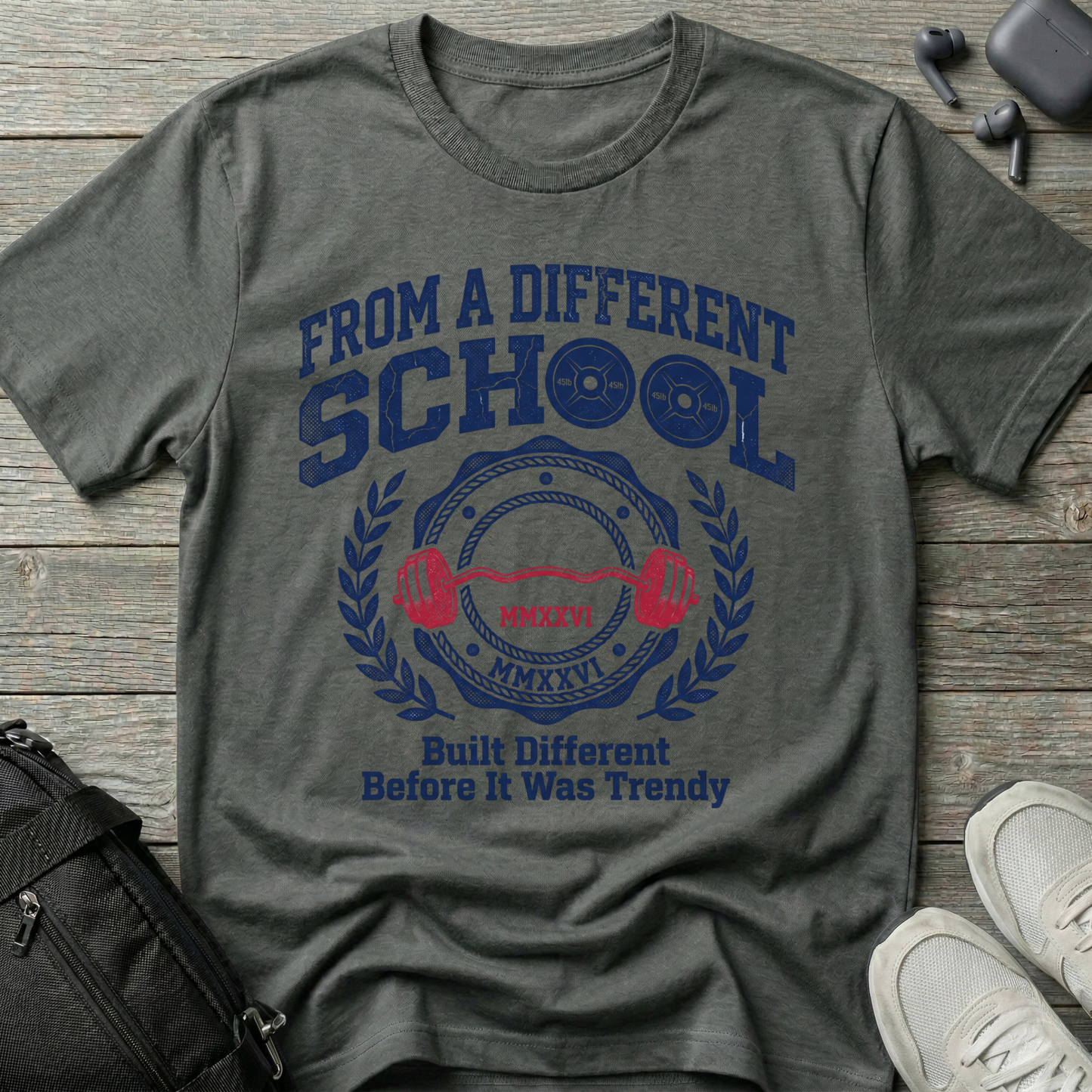 From a Different School T-Shirt โ 'Built Different Before It Was Trendy' Retro Baseball Tee