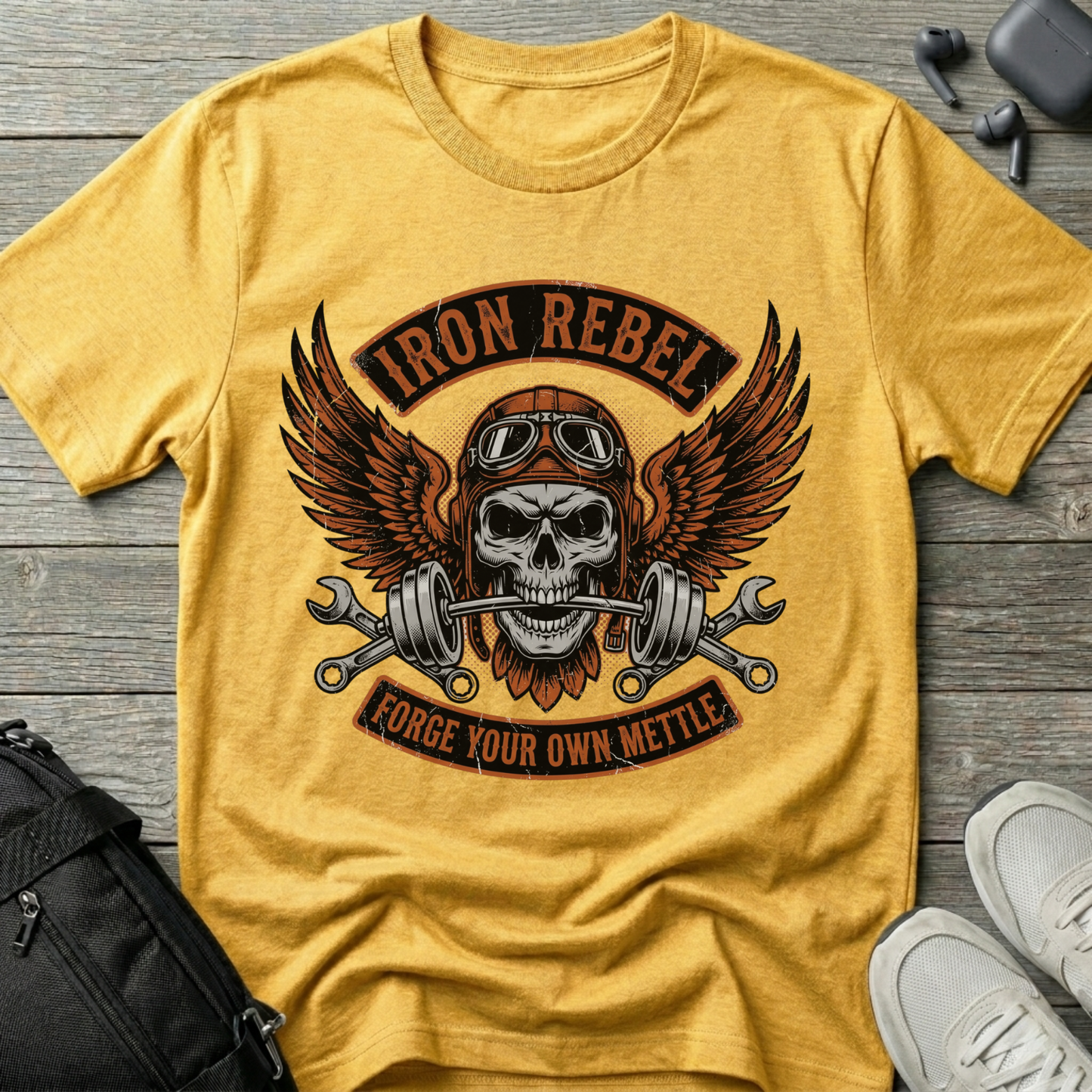 Iron Rebel Skull T‑Shirt