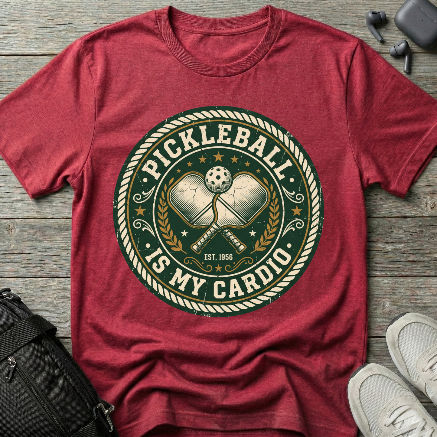 Pickleball T-Shirt โ "Pickleball Is My Cardio"