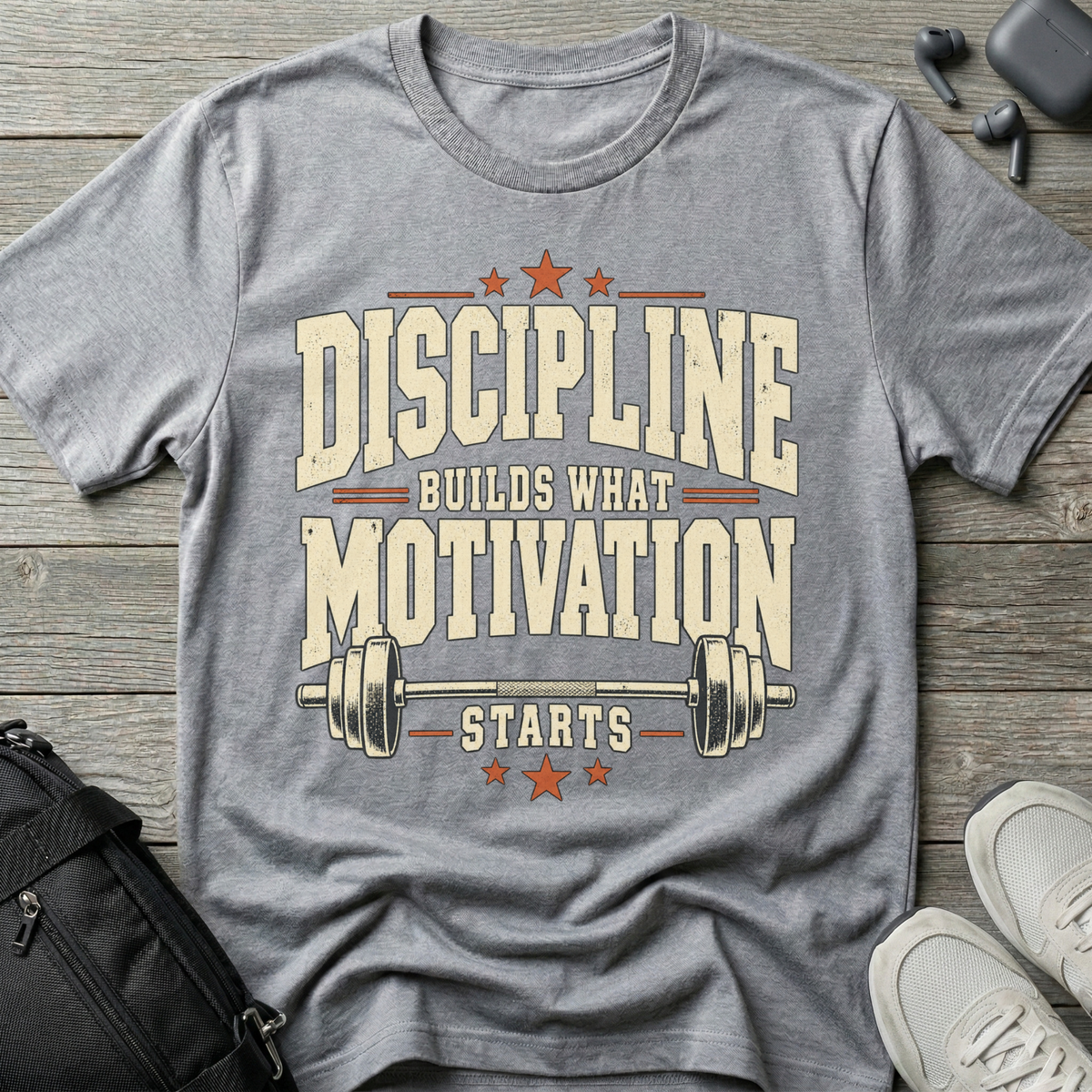 Discipline Builds What Motivation Starts T-Shirt