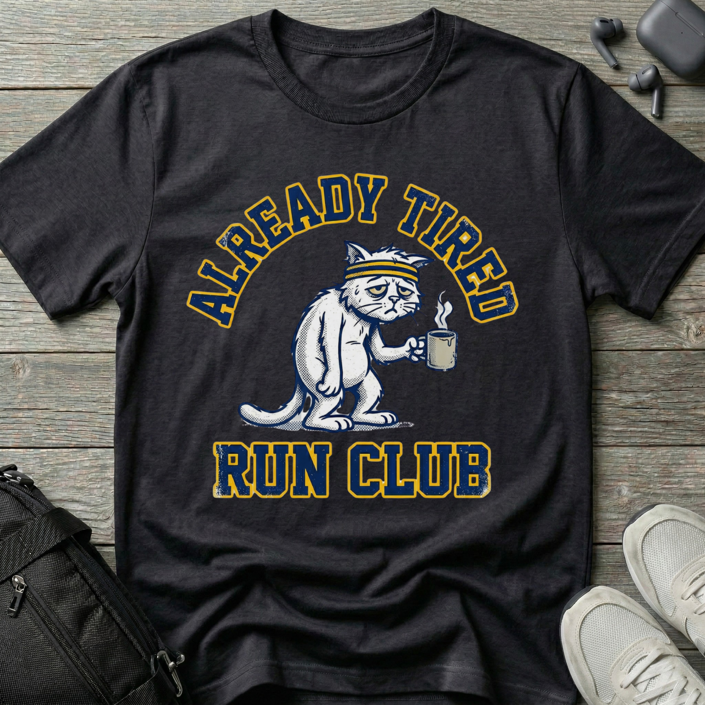 Already Tired Run Club Cat