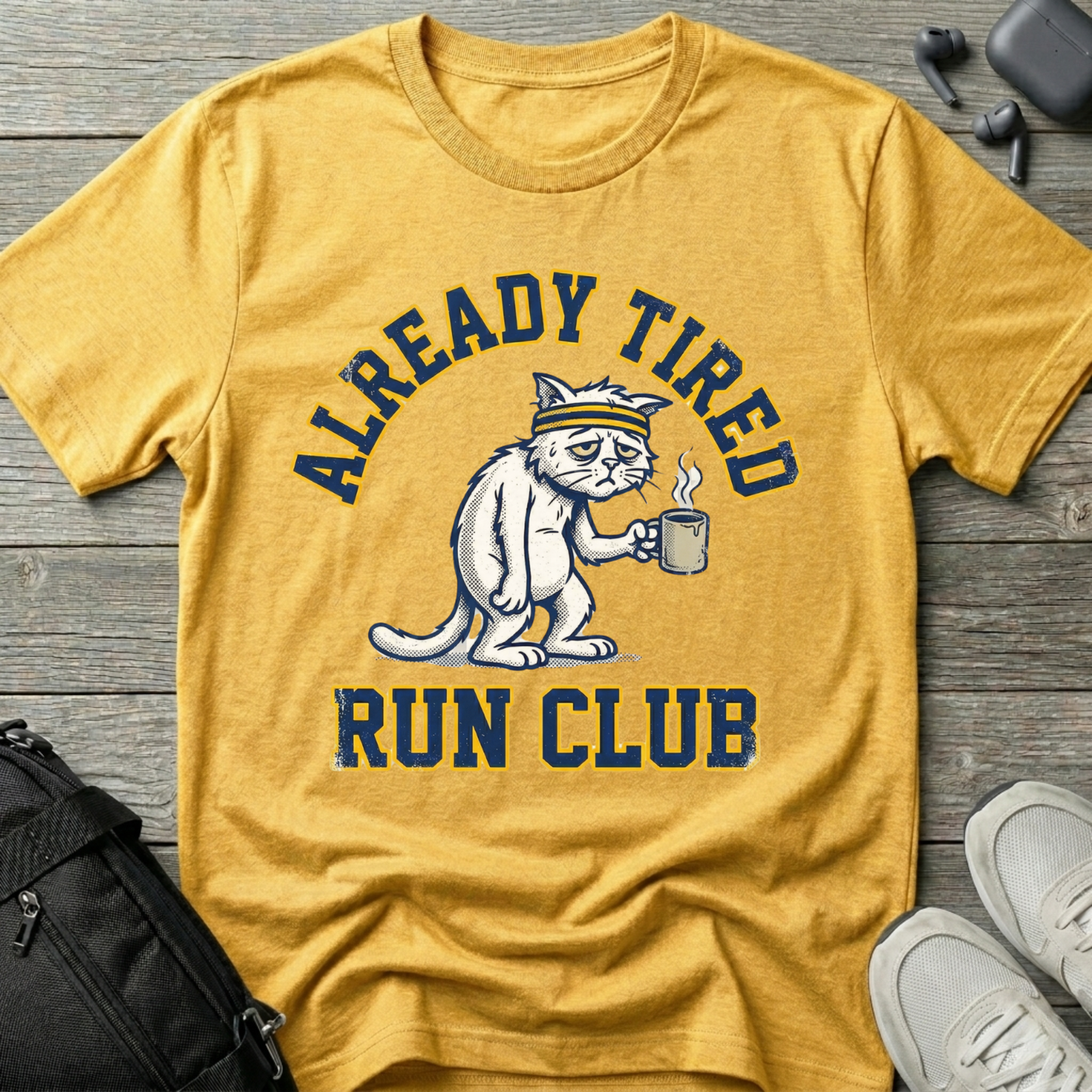 Already Tired Run Club Cat