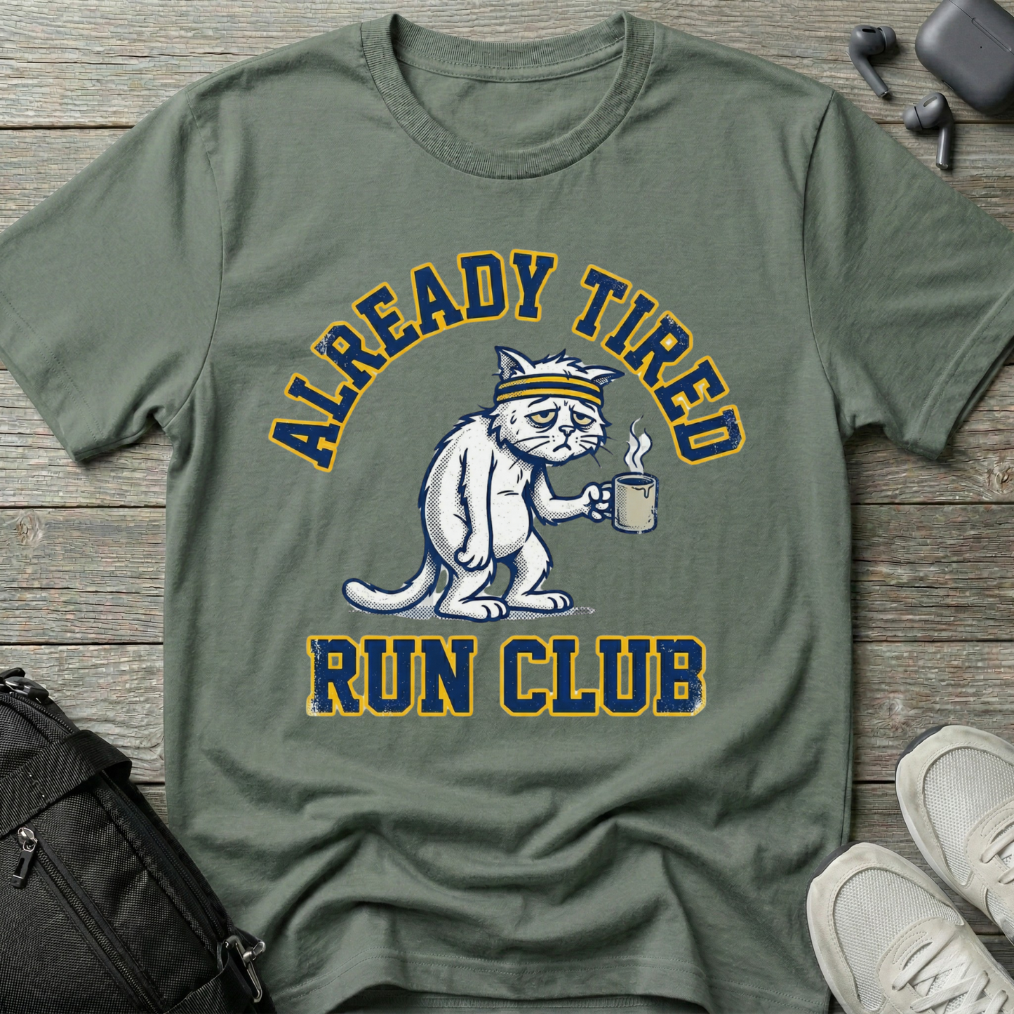 Already Tired Run Club Cat