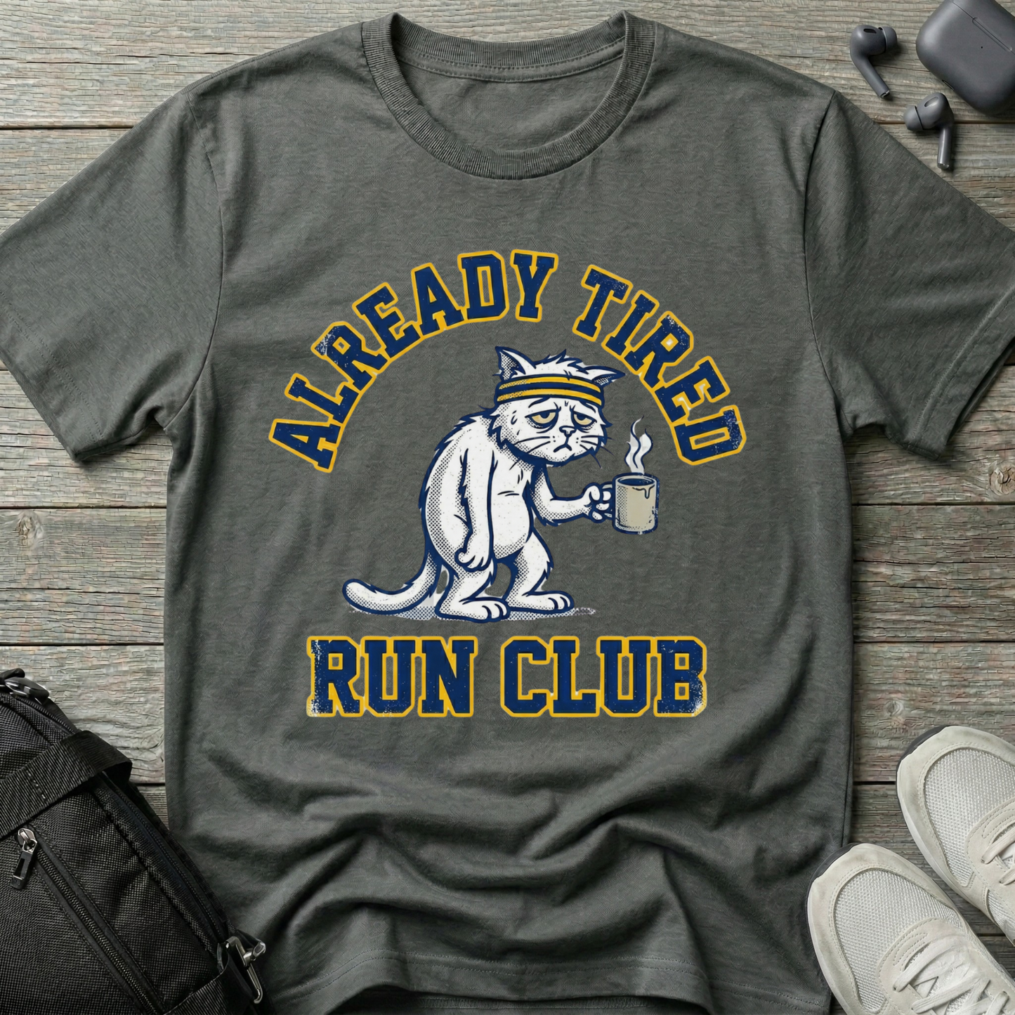 Already Tired Run Club Cat