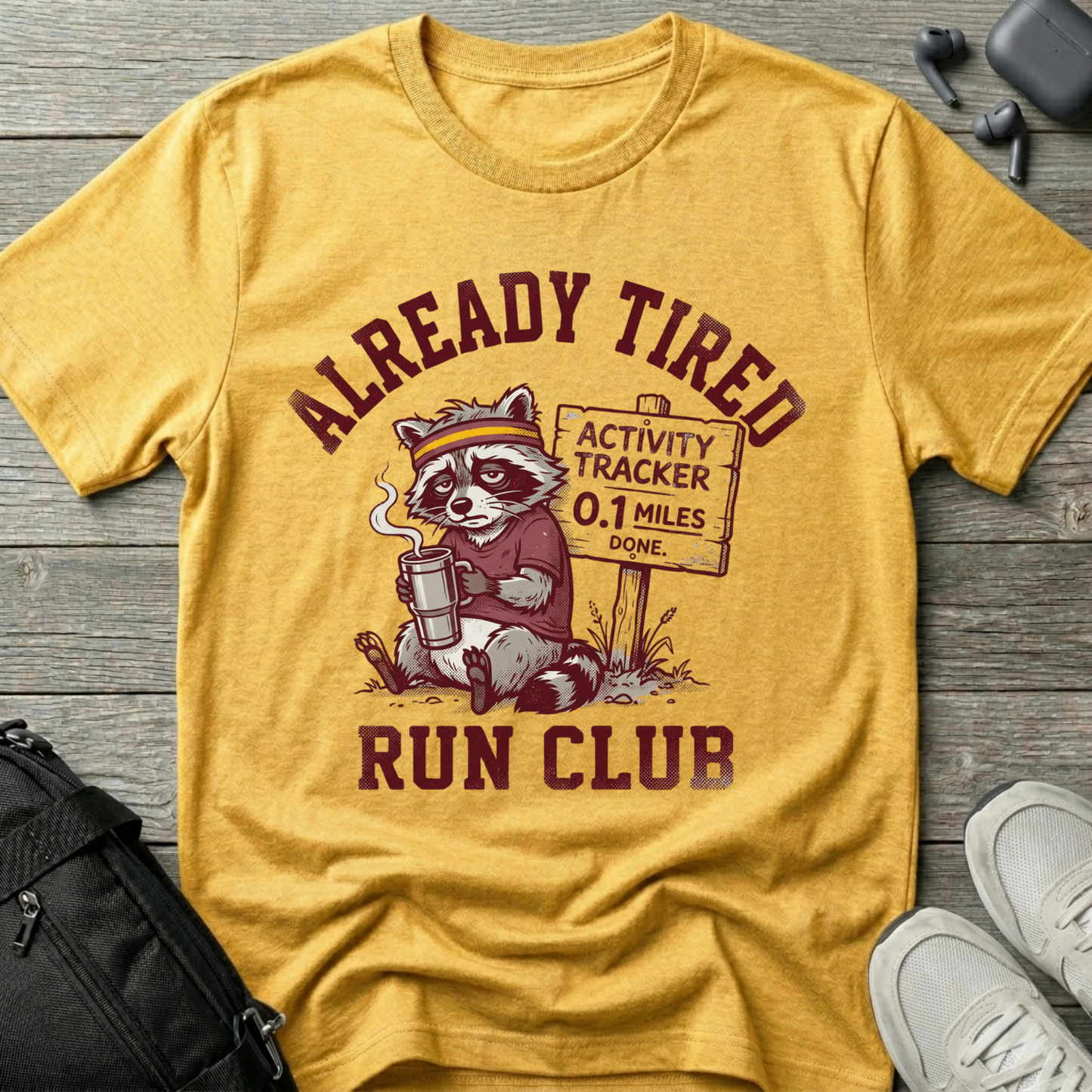 Already Tired Run Club Raccoon