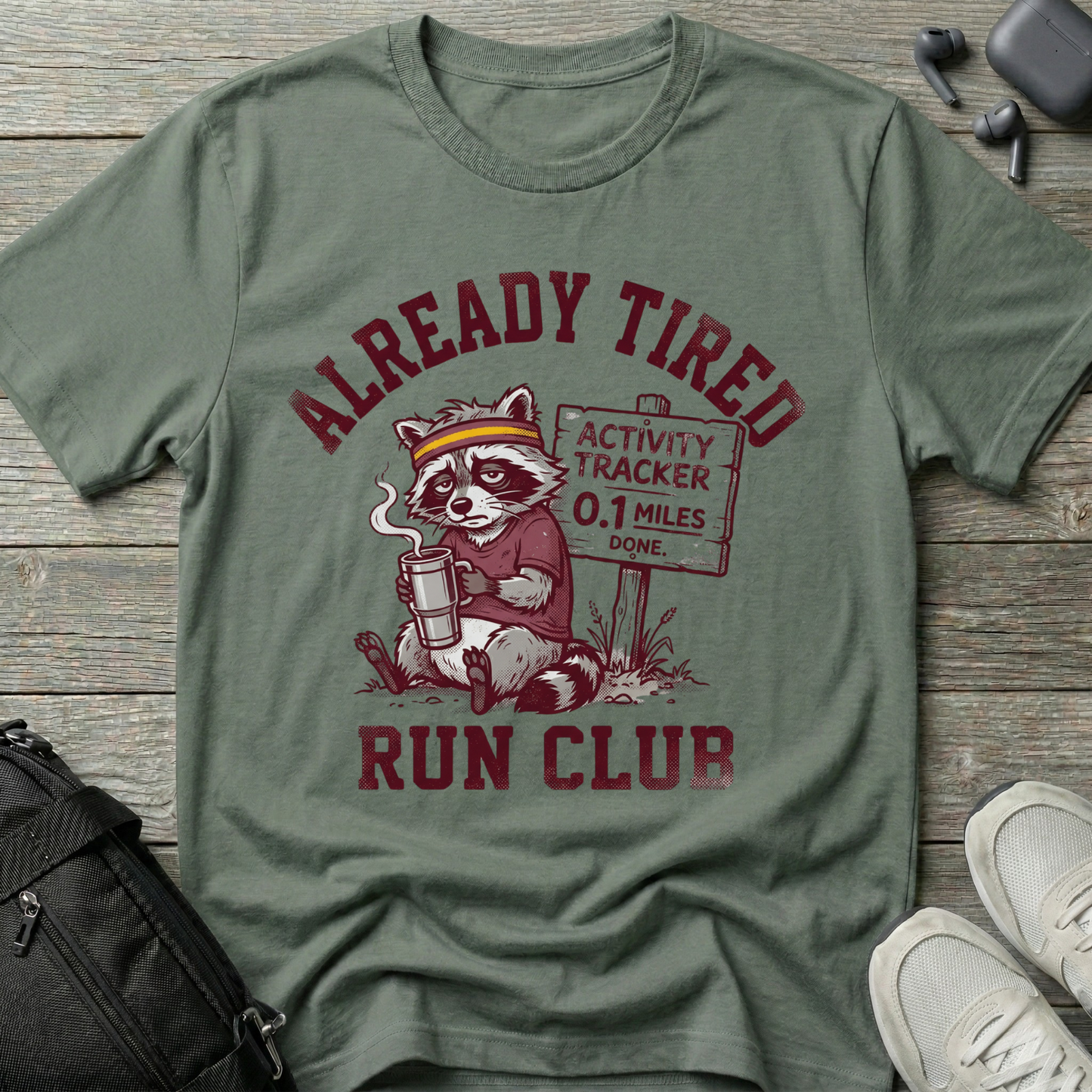 Already Tired Run Club Raccoon
