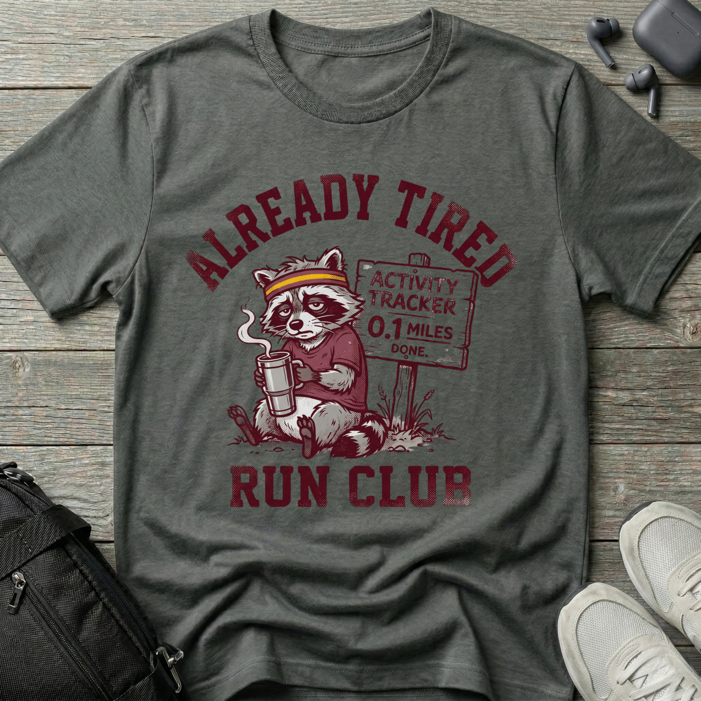 Already Tired Run Club Raccoon