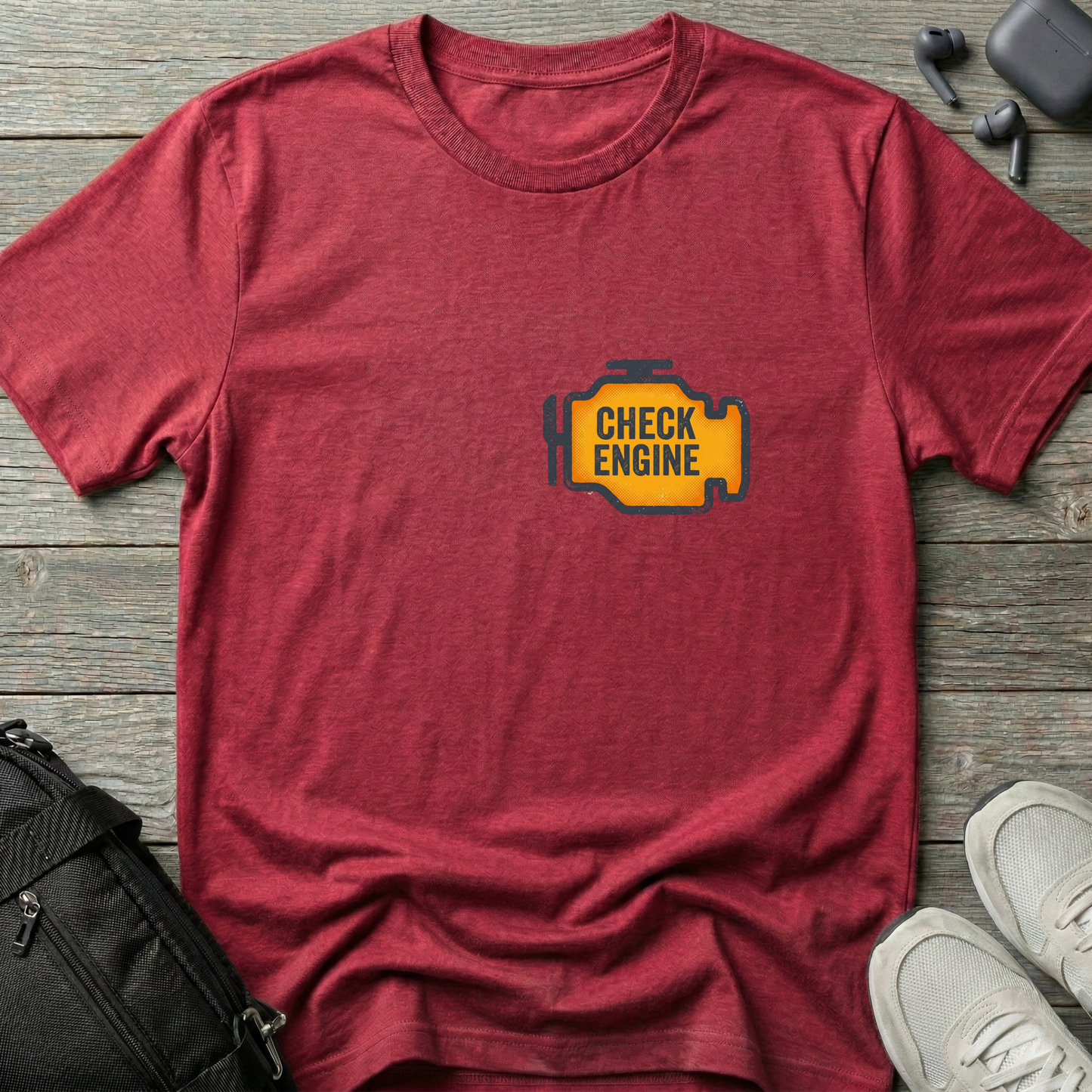 Check Engine Icon T-Shirt — Funny Tee