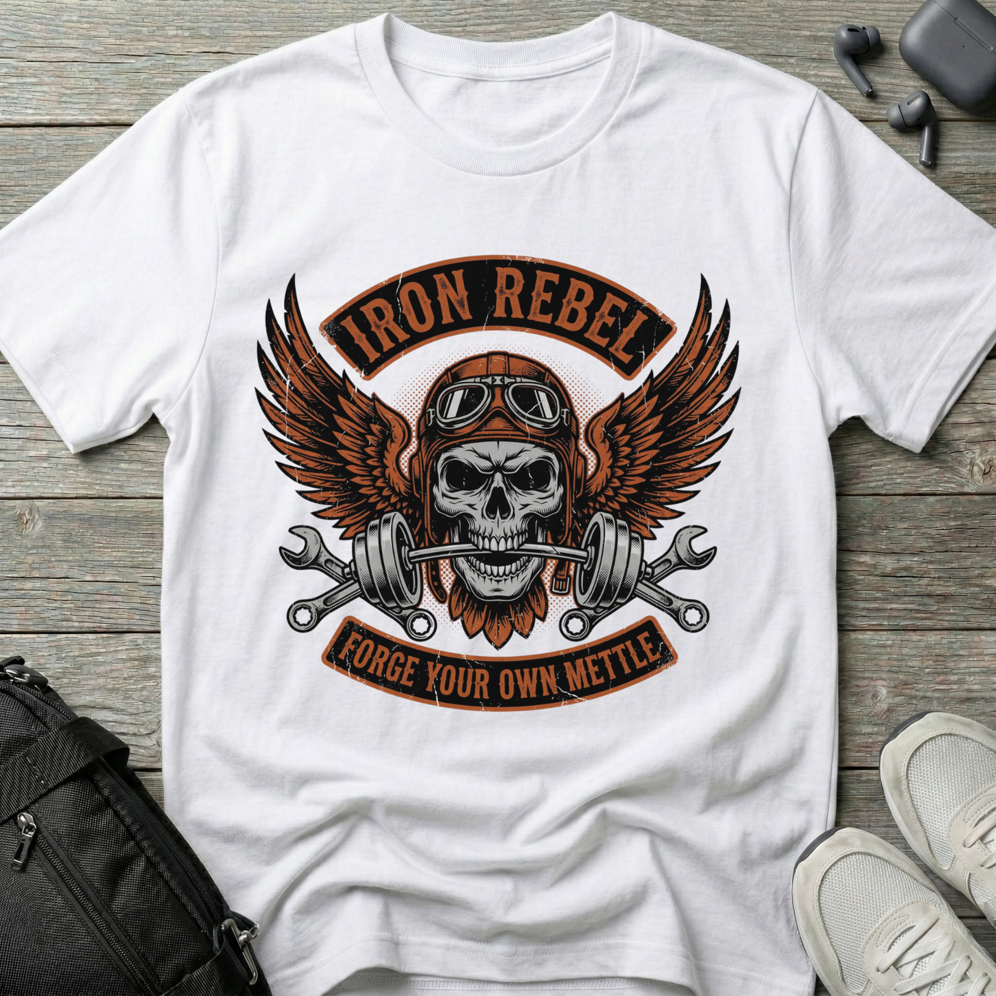 Iron Rebel Skull T‑Shirt