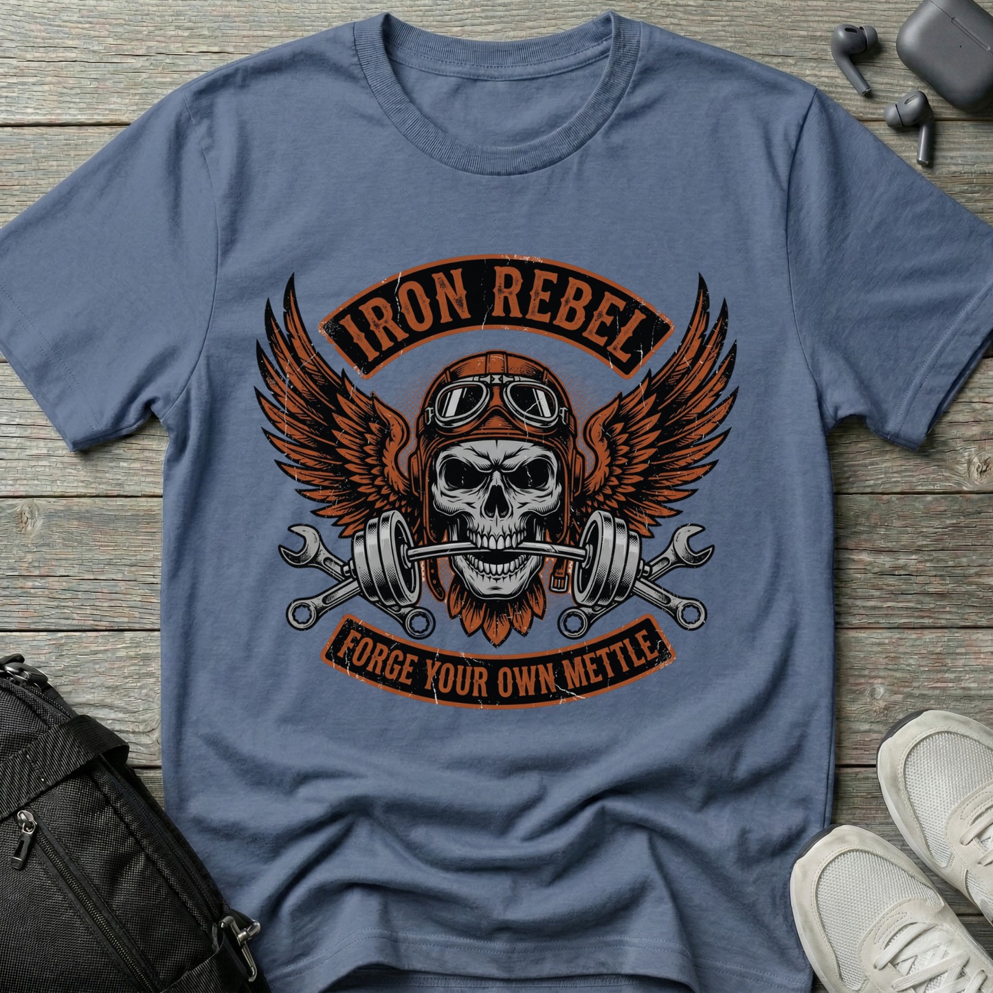 Iron Rebel Skull T‑Shirt