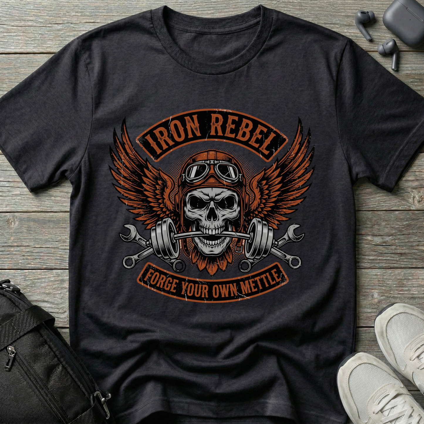 Iron Rebel Skull T‑Shirt