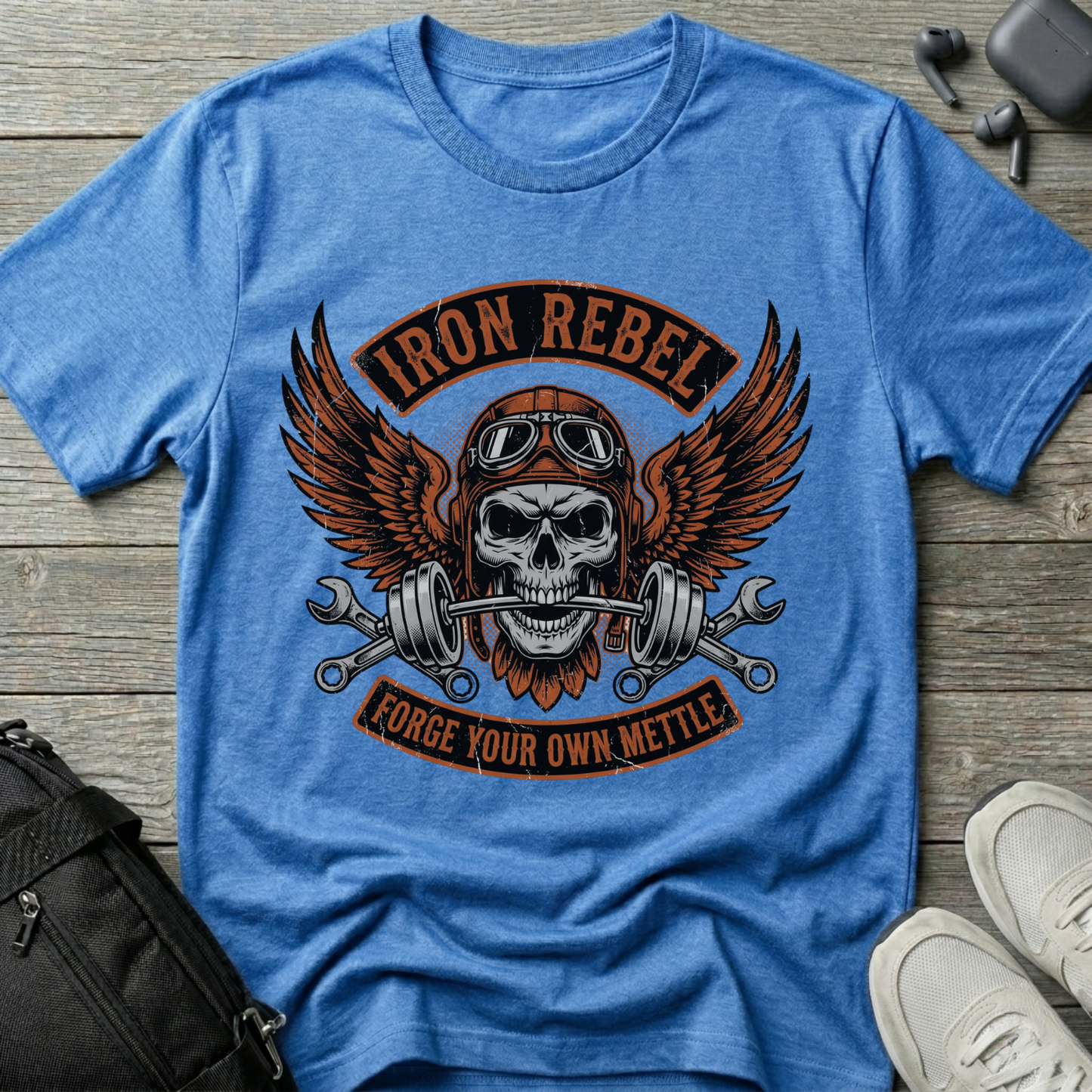 Iron Rebel Skull T‑Shirt