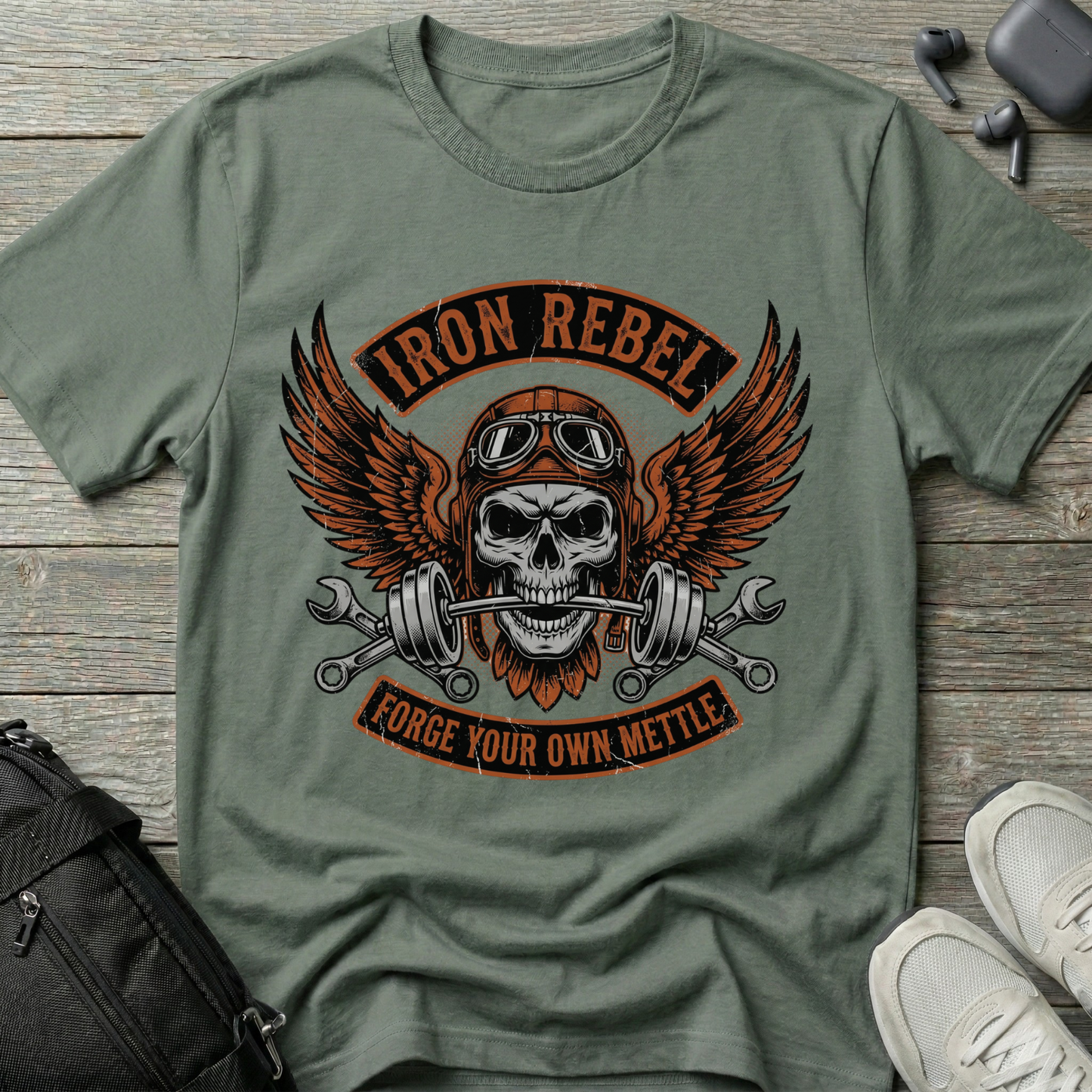 Iron Rebel Skull T‑Shirt