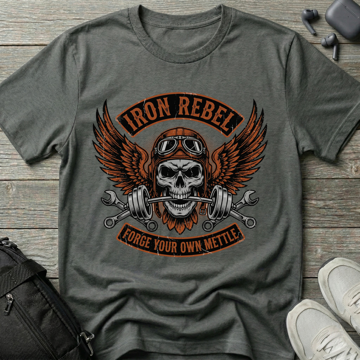 Iron Rebel Skull T‑Shirt