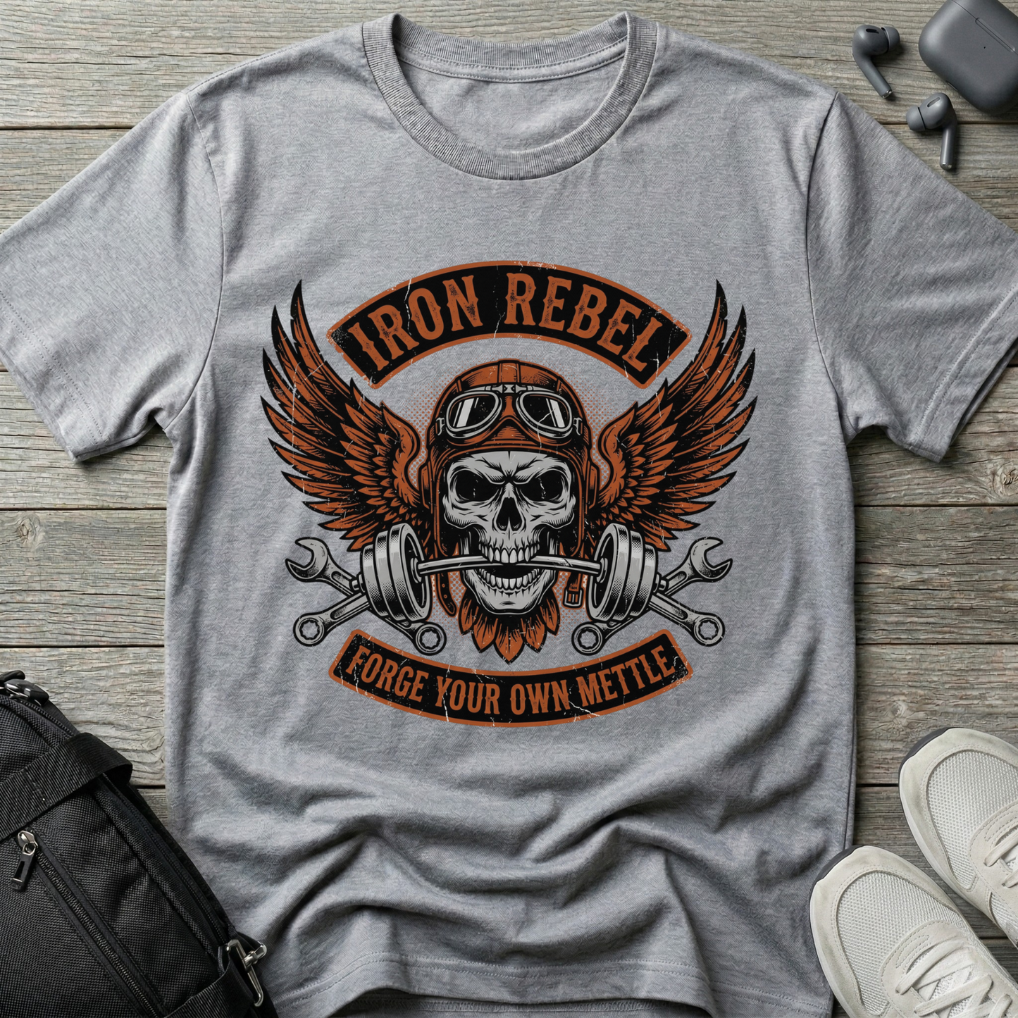 Iron Rebel Skull T‑Shirt