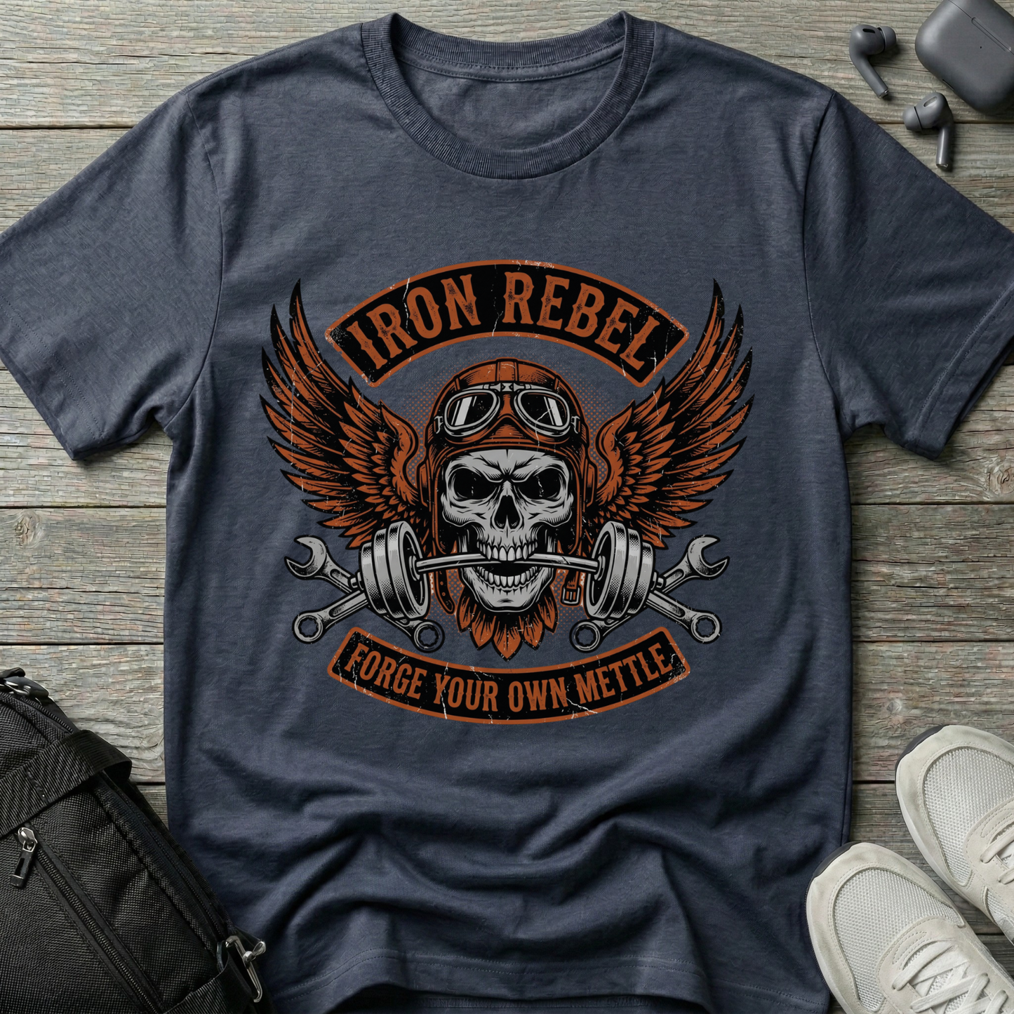 Iron Rebel Skull T‑Shirt