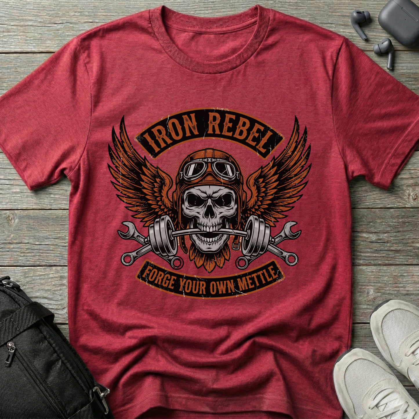 Iron Rebel Skull T‑Shirt