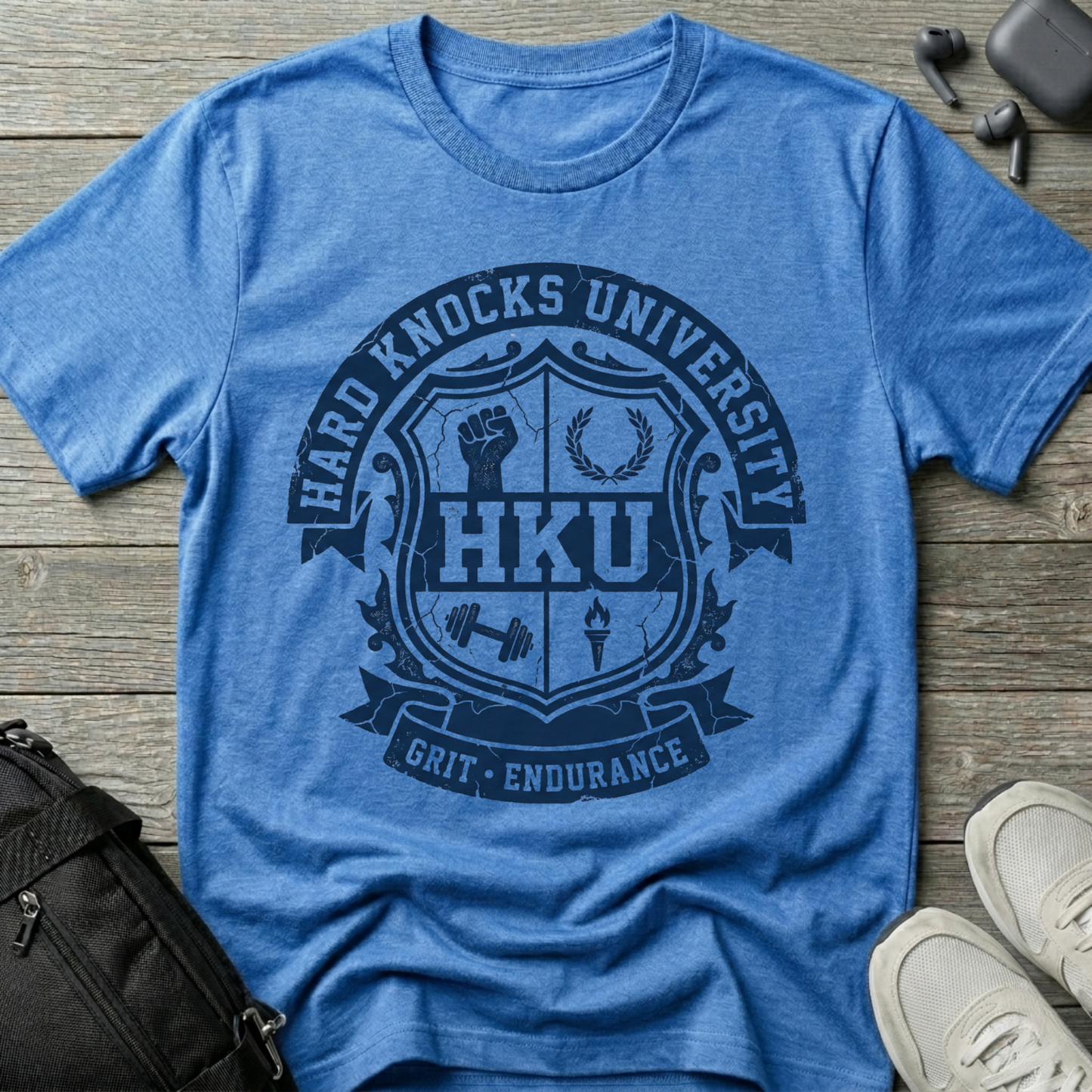 Hard Knocks University T-Shirt — HKU Crest Graphic Tee