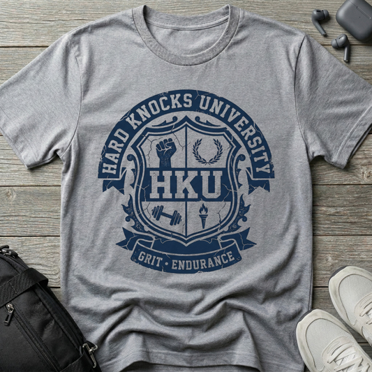 Hard Knocks University T-Shirt — HKU Crest Graphic Tee