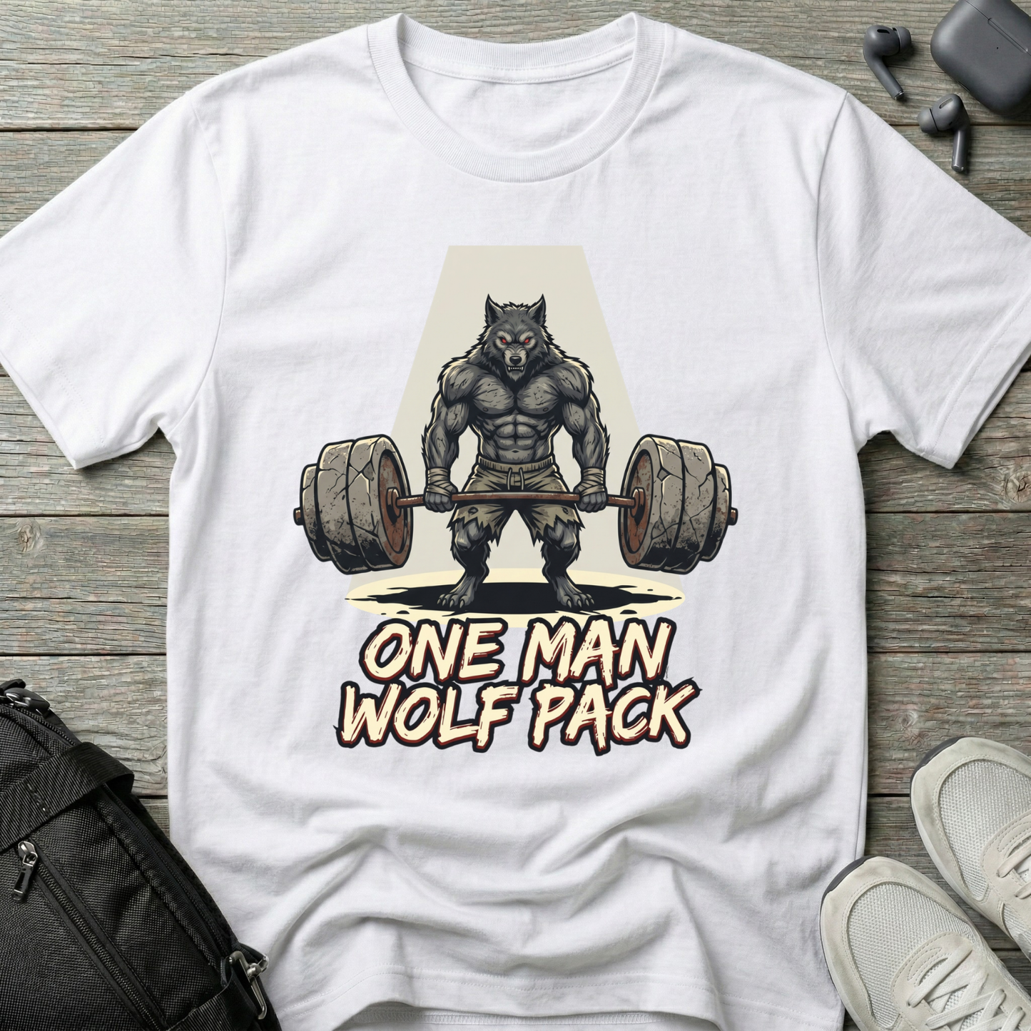 "One Man Wolf Pack" Gym Shirt