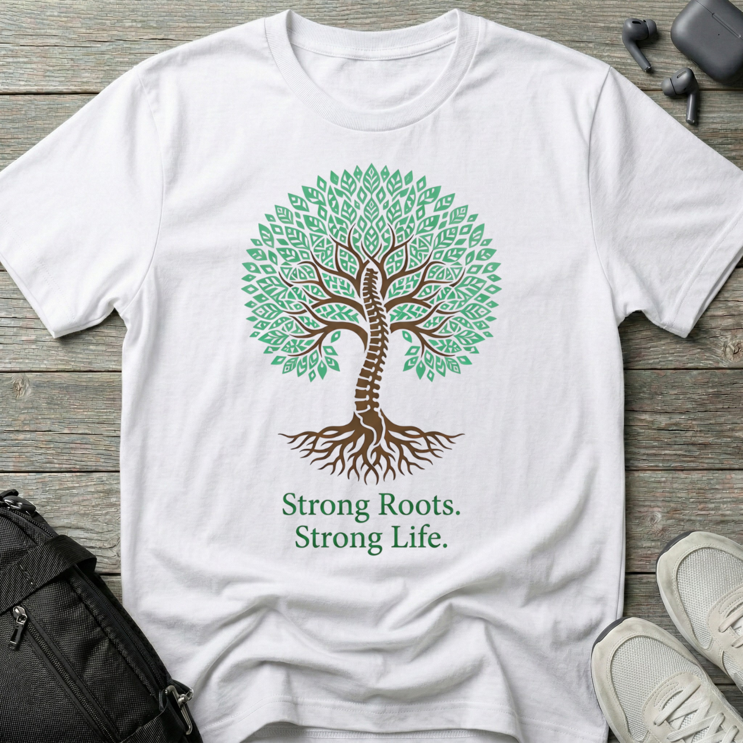 Tree of Life T-Shirt — "Strong Roots, Strong Life" Tee