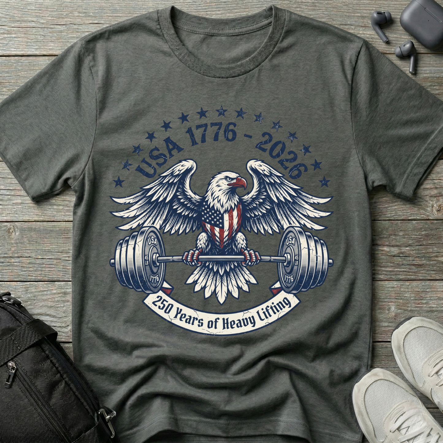 250 Years of Lifting Patriotic Tee