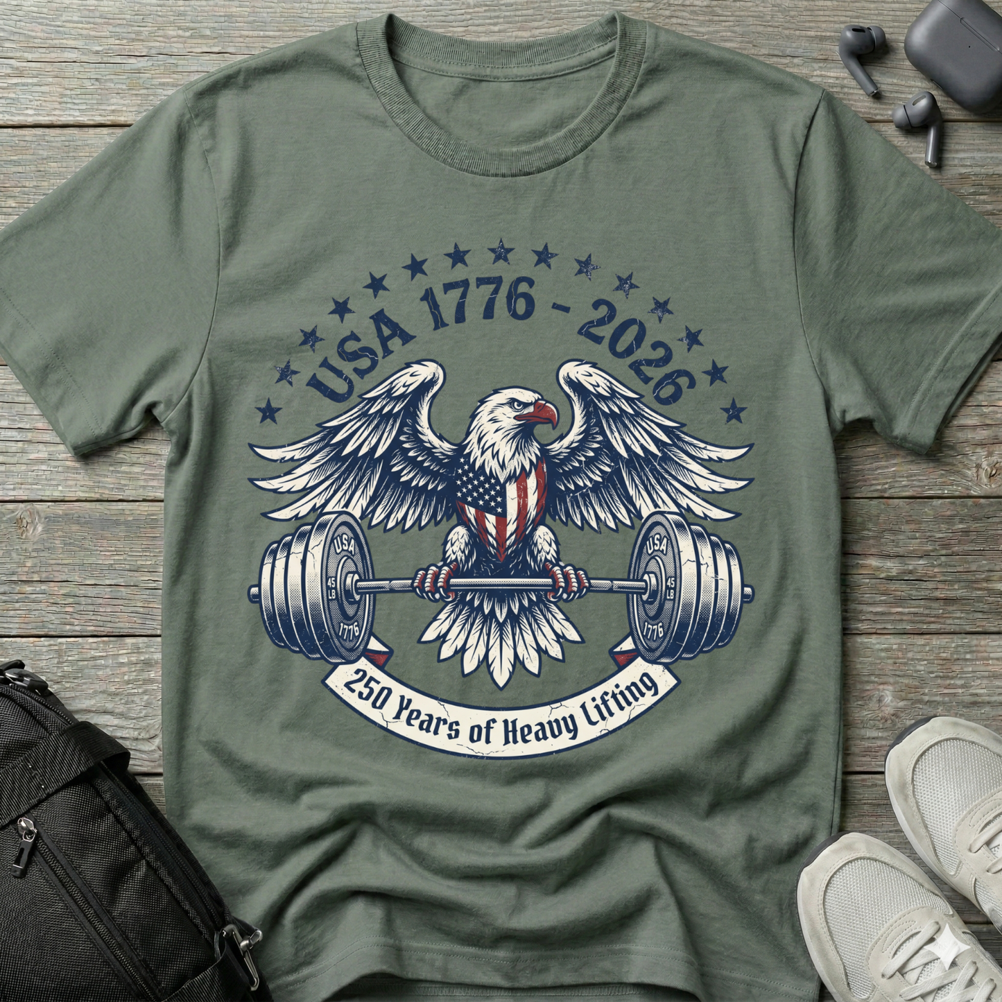 250 Years of Lifting Patriotic Tee