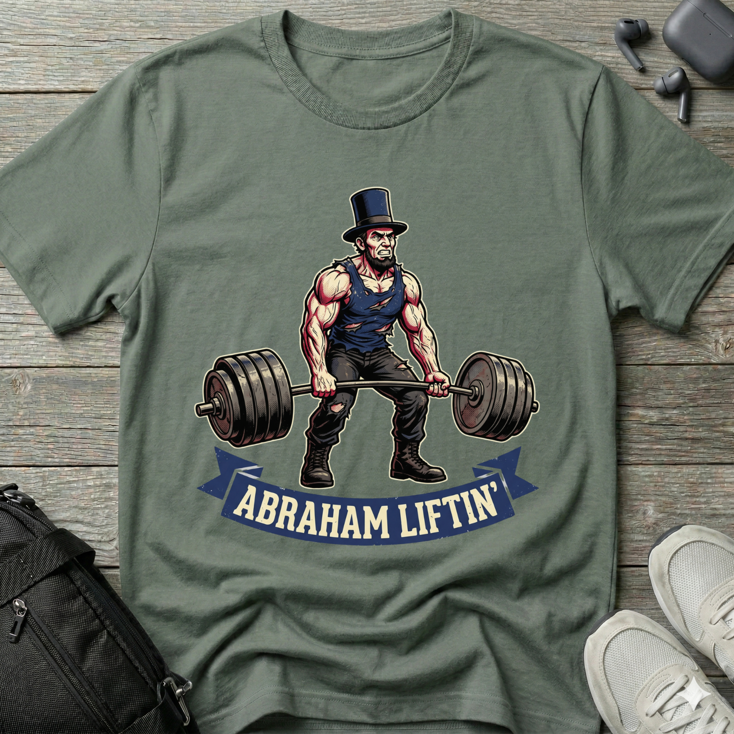 Abraham Liftin' T‑Shirt