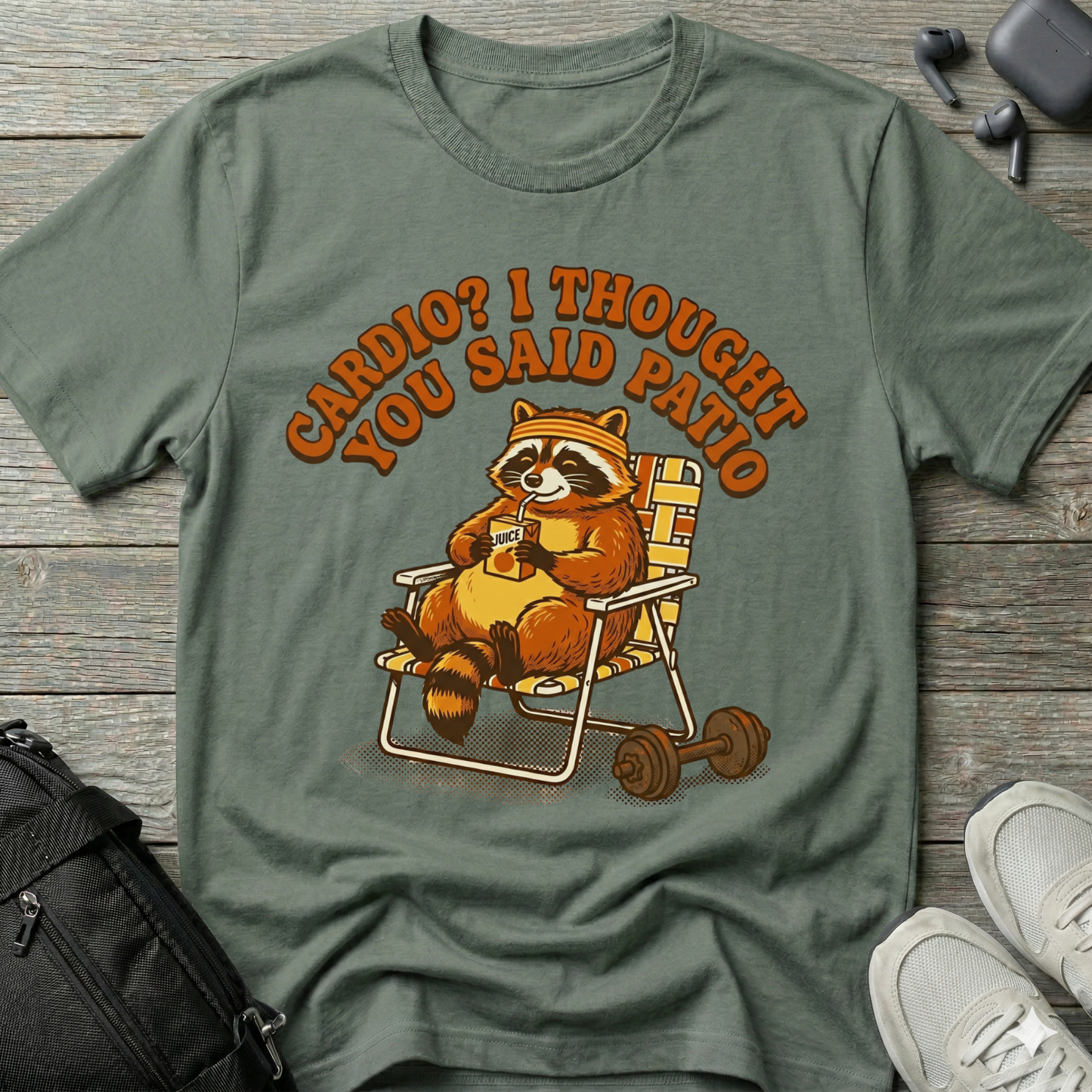 “Cardio? I Thought You Said Patio” Funny Graphic Tee