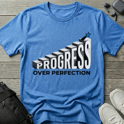 "Progress Over Perfection" Motivational T-Shirt