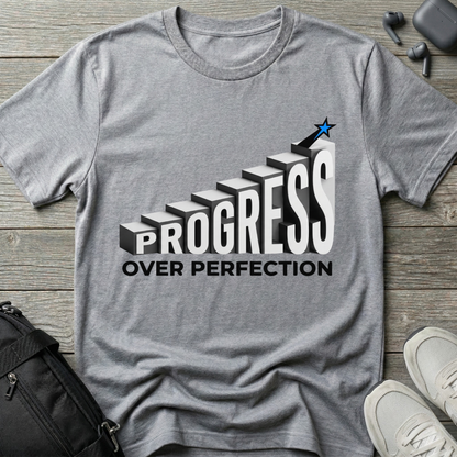 "Progress Over Perfection" Motivational T-Shirt