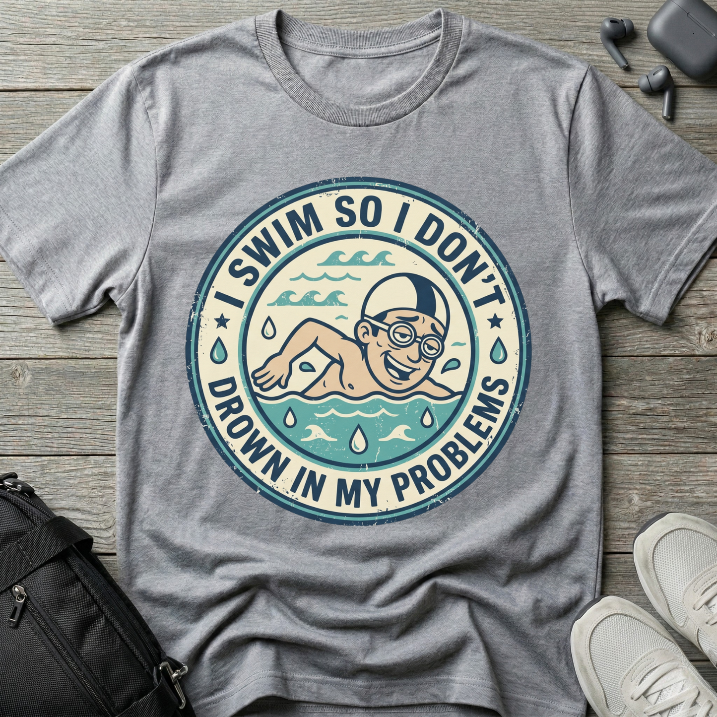 I Swim So I Don't Drown In My Problems T‑Shirt