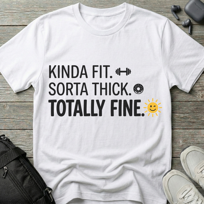 "Kinda Fit. Sorta Thick. Totally Fine."  T-Shirt