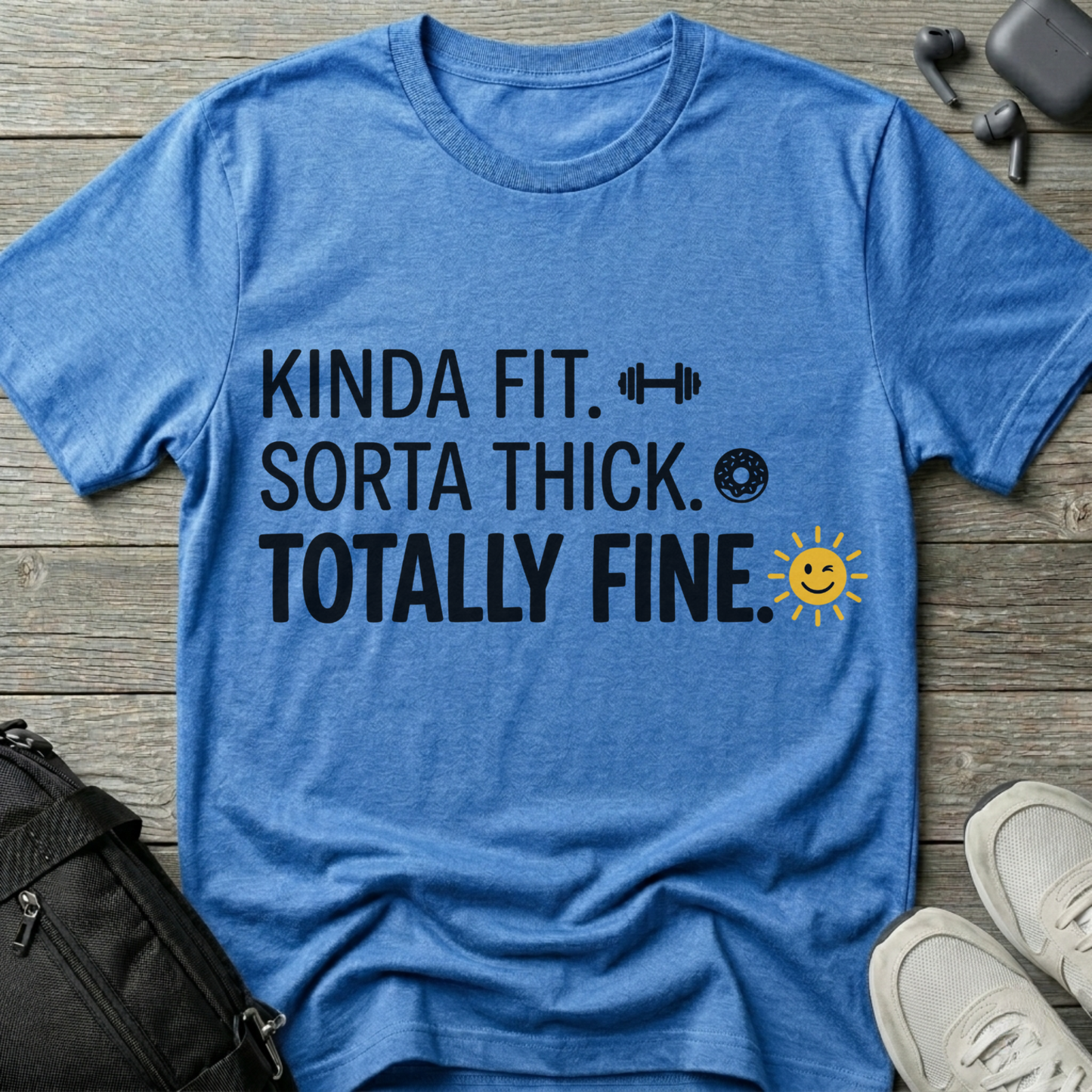 "Kinda Fit. Sorta Thick. Totally Fine."  T-Shirt