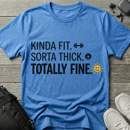 "Kinda Fit. Sorta Thick. Totally Fine."  T-Shirt