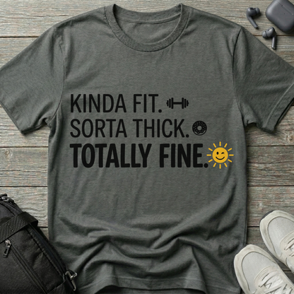 "Kinda Fit. Sorta Thick. Totally Fine."  T-Shirt