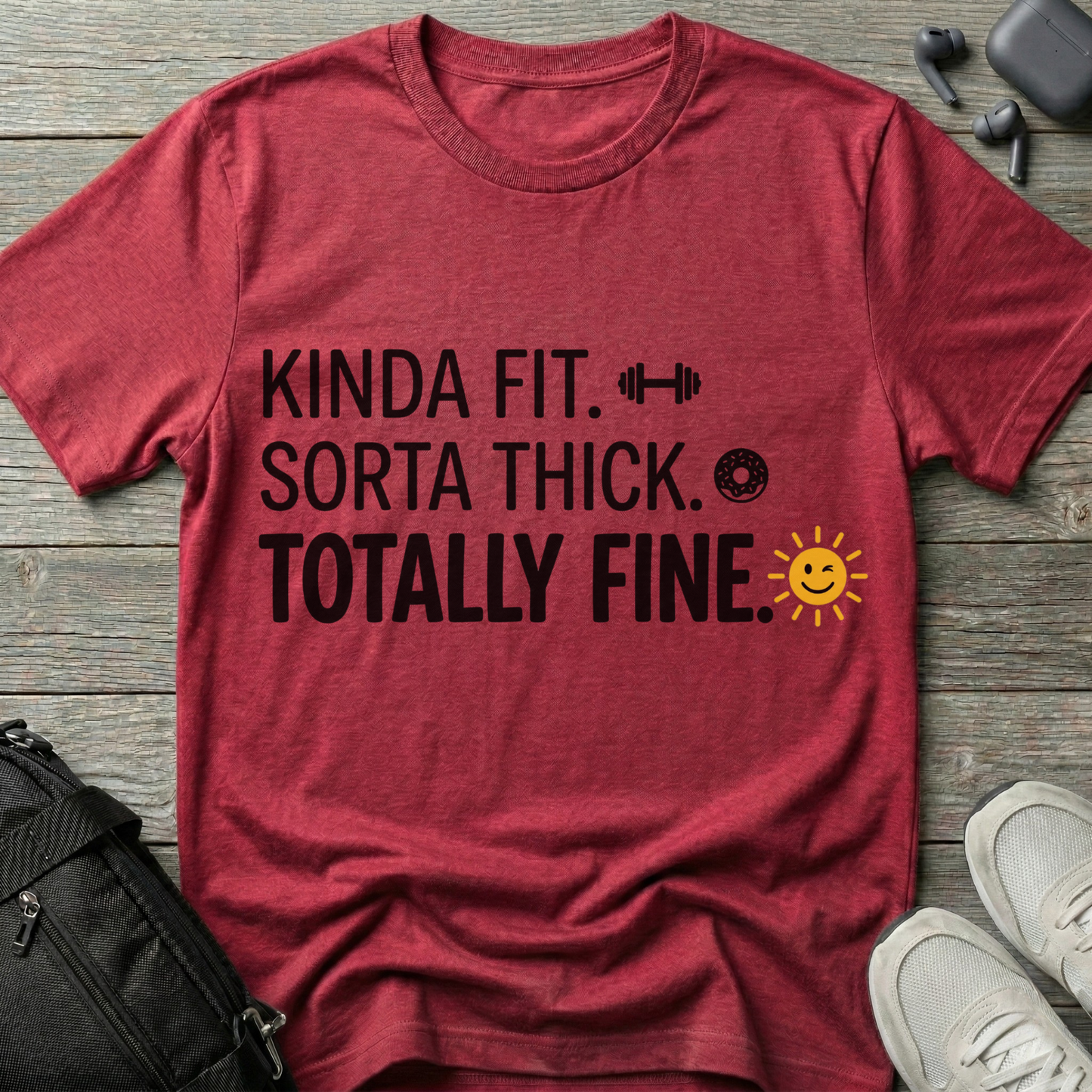 "Kinda Fit. Sorta Thick. Totally Fine."  T-Shirt