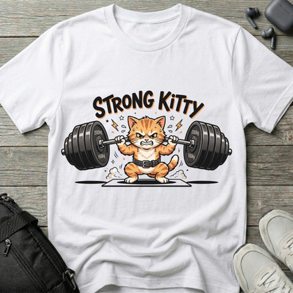 Strong Kitty Weightlifting  T-Shirt