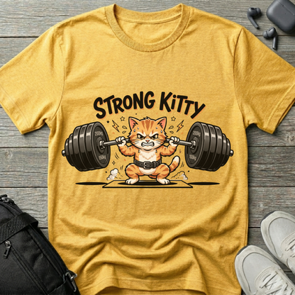 Strong Kitty Weightlifting  T-Shirt