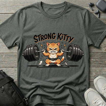 Strong Kitty Weightlifting  T-Shirt
