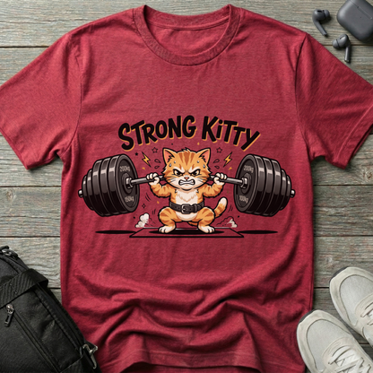 Strong Kitty Weightlifting  T-Shirt