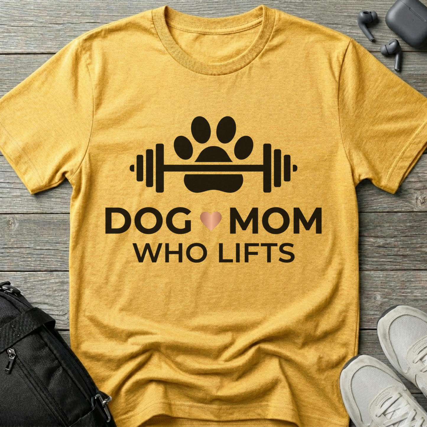 Dog Mom Who Lifts  T-Shirt