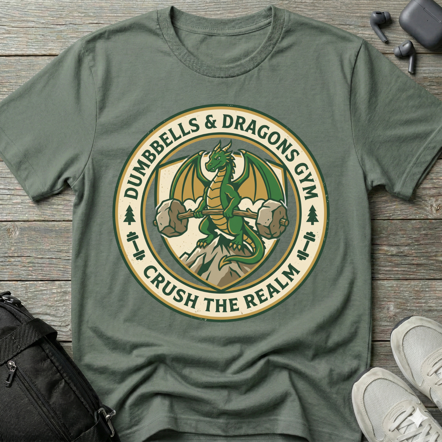 Dumbbells & Dragons  T-Shirt