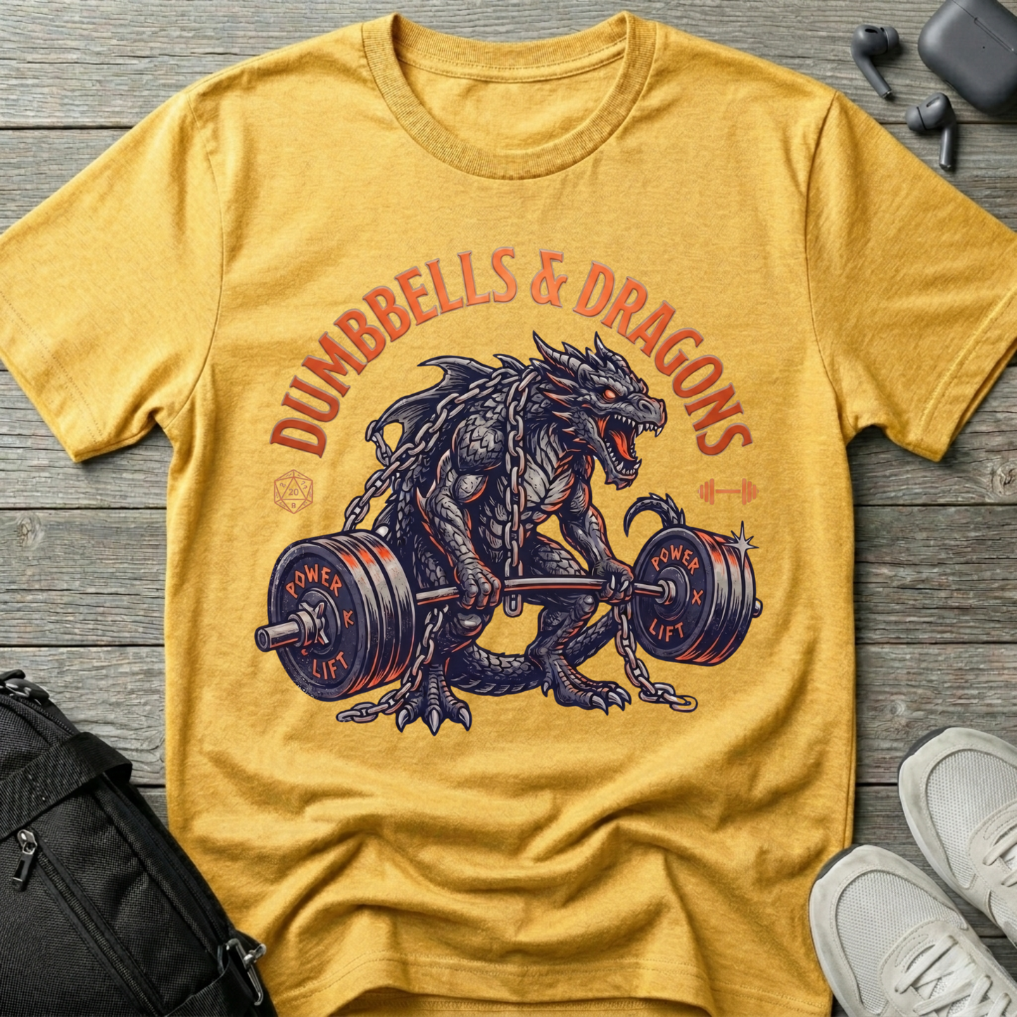 Dumbbells & Dragons  T-Shirt