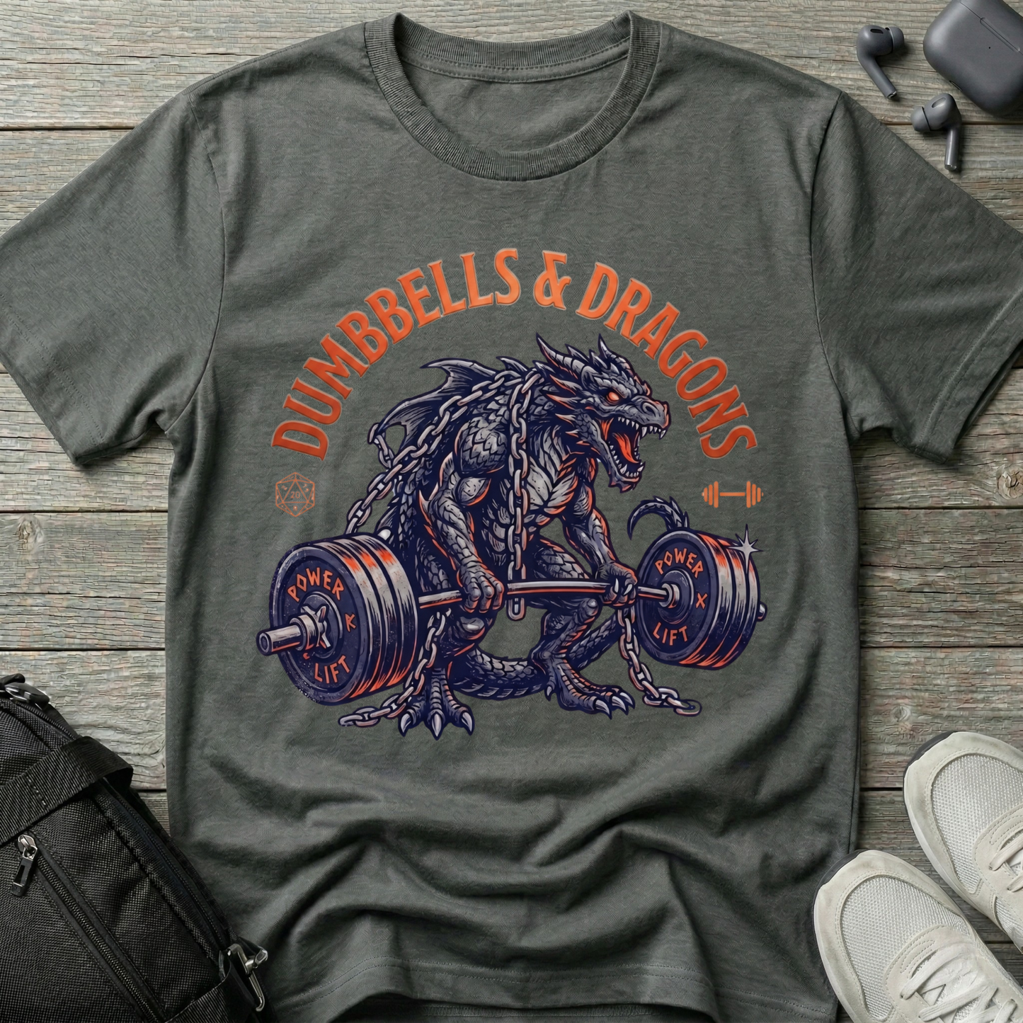 Dumbbells & Dragons  T-Shirt