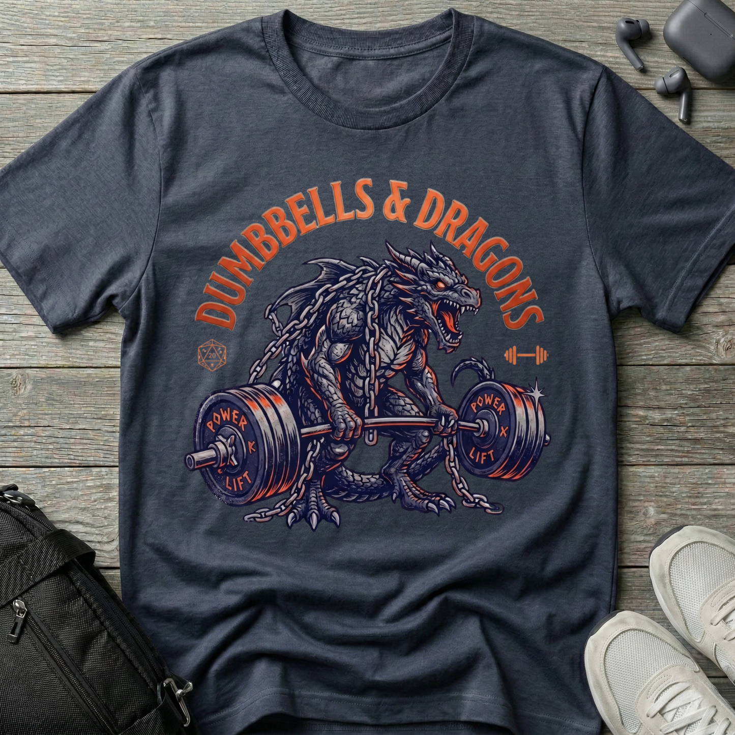 Dumbbells & Dragons  T-Shirt