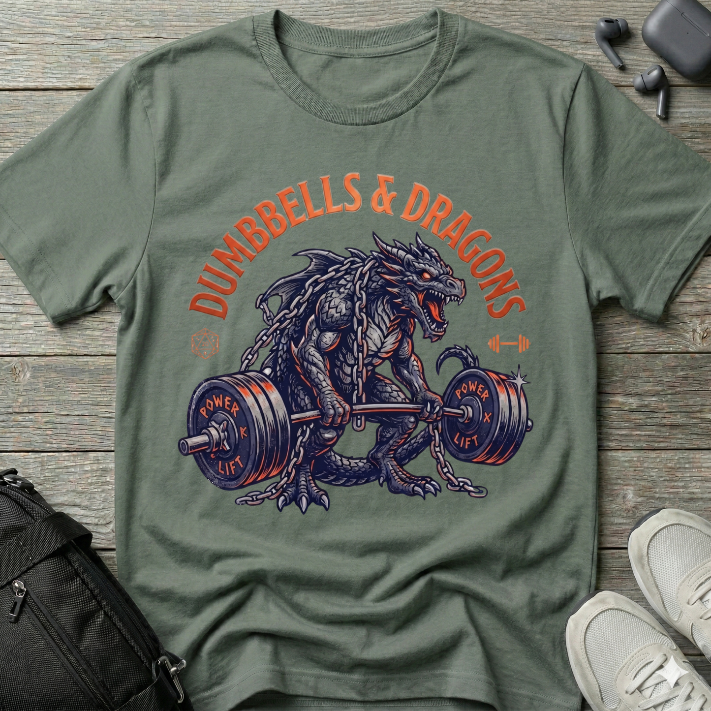 Dumbbells & Dragons  T-Shirt