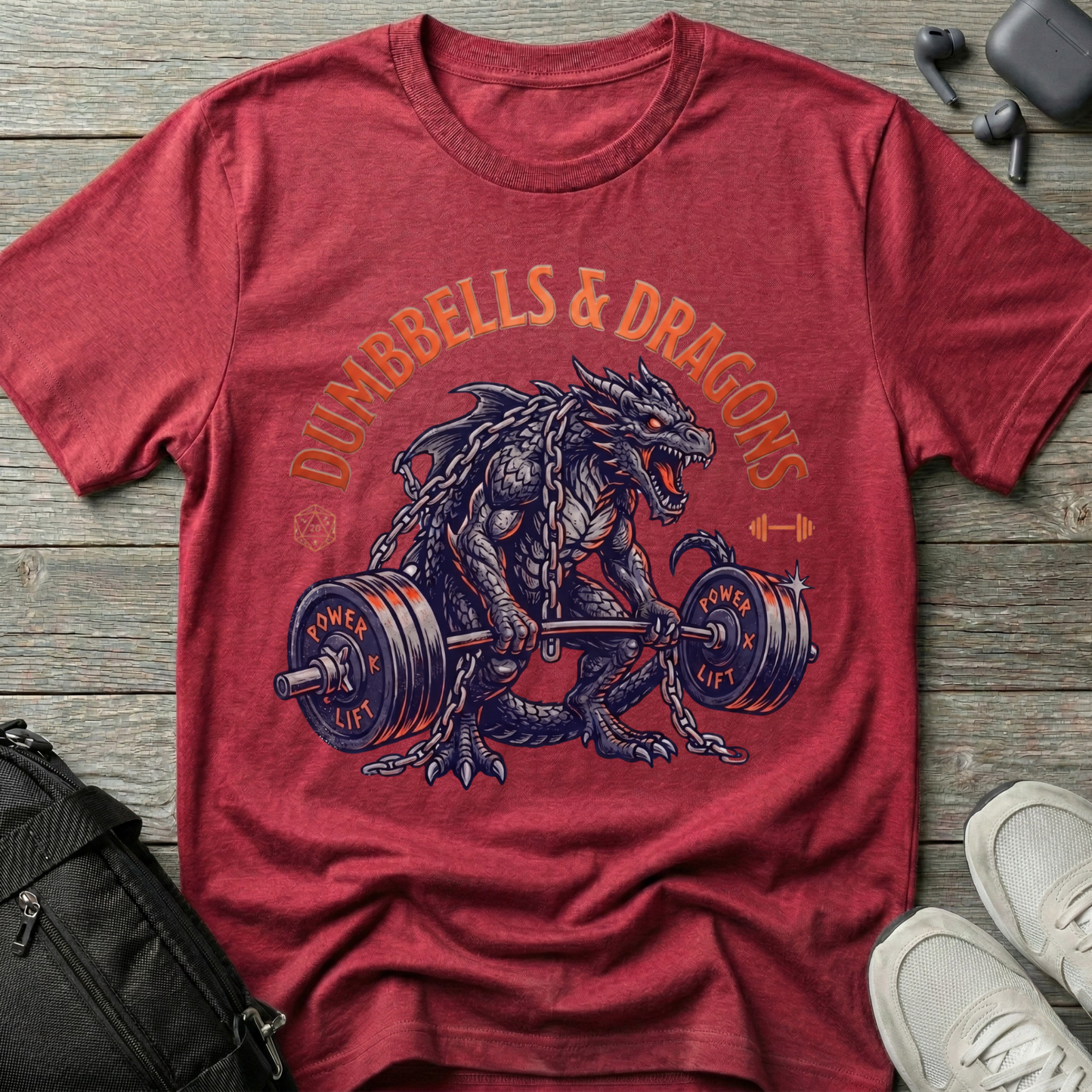Dumbbells & Dragons  T-Shirt