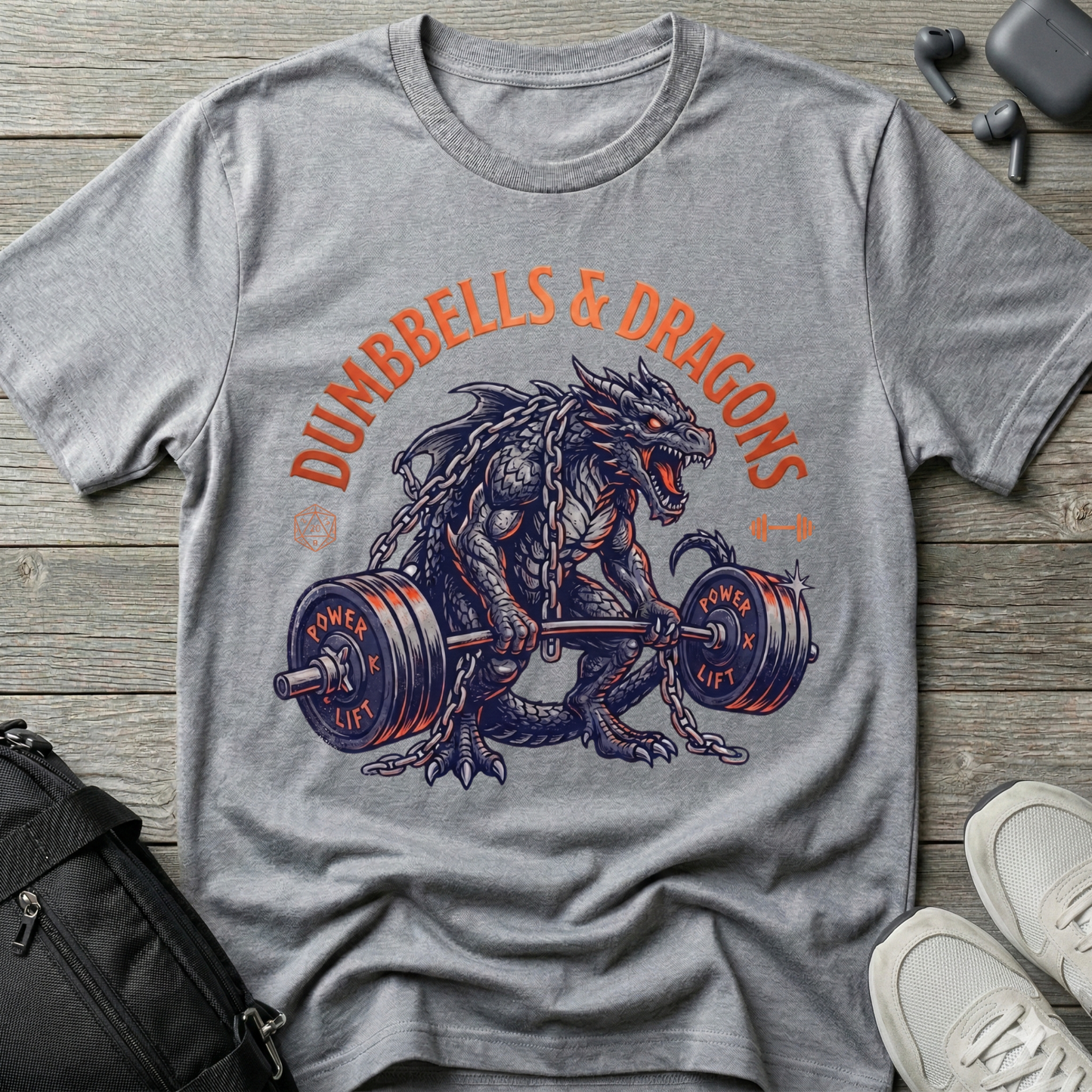 Dumbbells & Dragons  T-Shirt