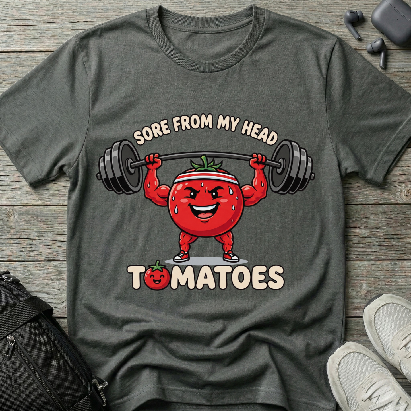 "Sore From My Head to Tomatoes"  T-Shirt